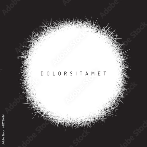 The sphere consisting of chaotic lines. Vector realistic fluffy element.
