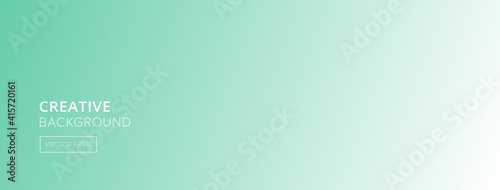 Abstract white green aquamarine gradient color banner background