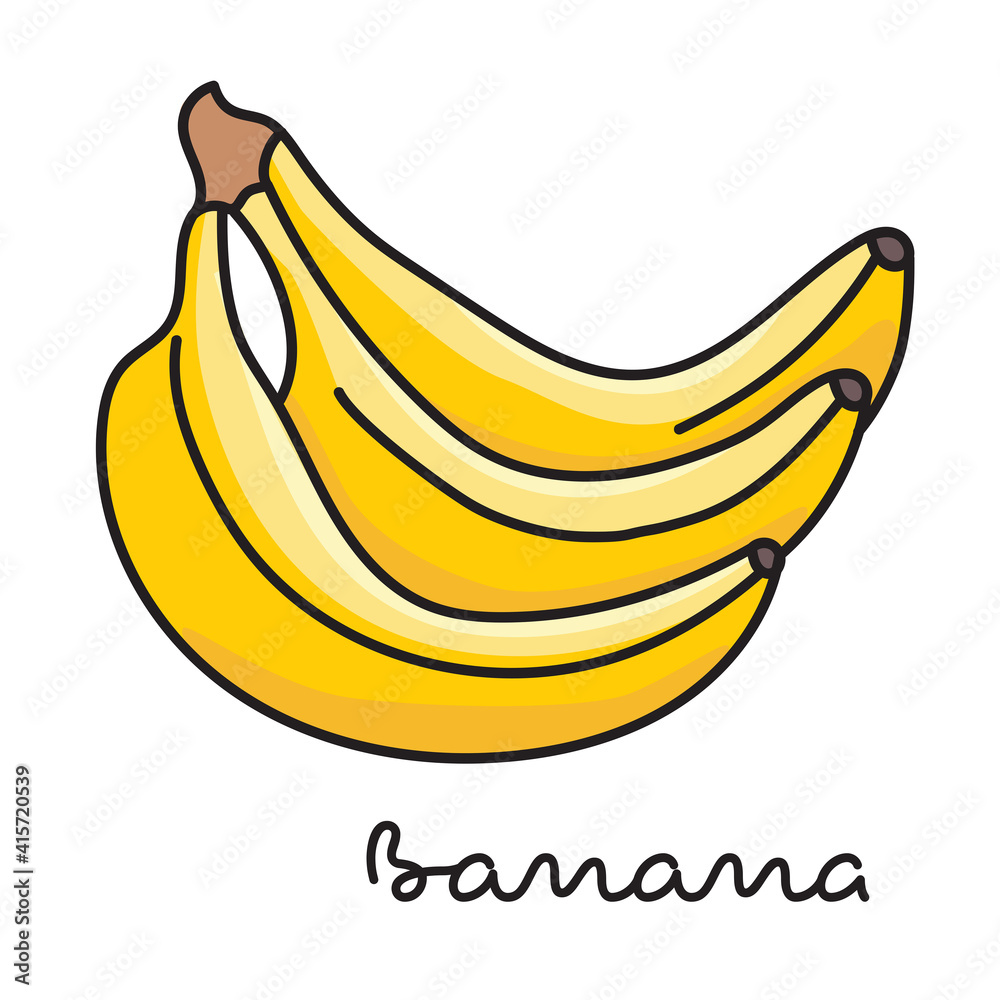 Banan on white background