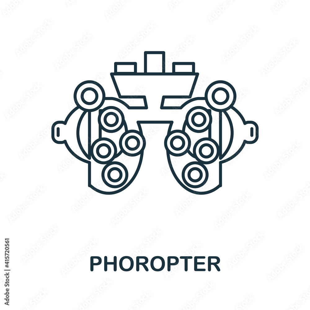 Phoropter icon. Simple illustration from ophthalmology collection. Creative Phoropter icon for web design, templates, infographics and more
