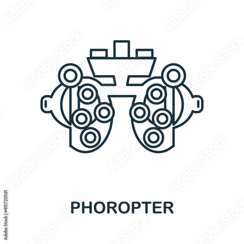 Phoropter icon. Simple illustration from ophthalmology collection. Creative Phoropter icon for web design, templates, infographics and more