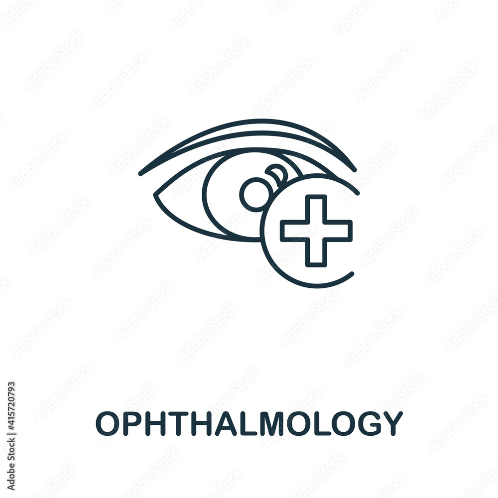 Ophthalmology icon. Simple line element Ophthalmology symbol for templates, web design and infographics Ophthalmology icon. Simple line element Ophthalmology symbol for templates, web design and infographics