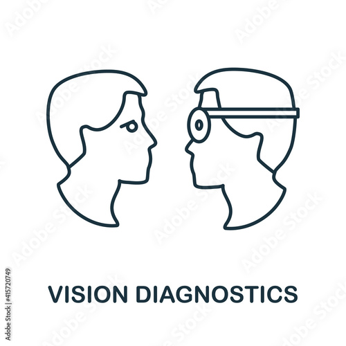 Vision Diagnostics icon. Simple illustration from ophthalmology collection. Creative Vision Diagnostics icon for web design, templates, infographics and more