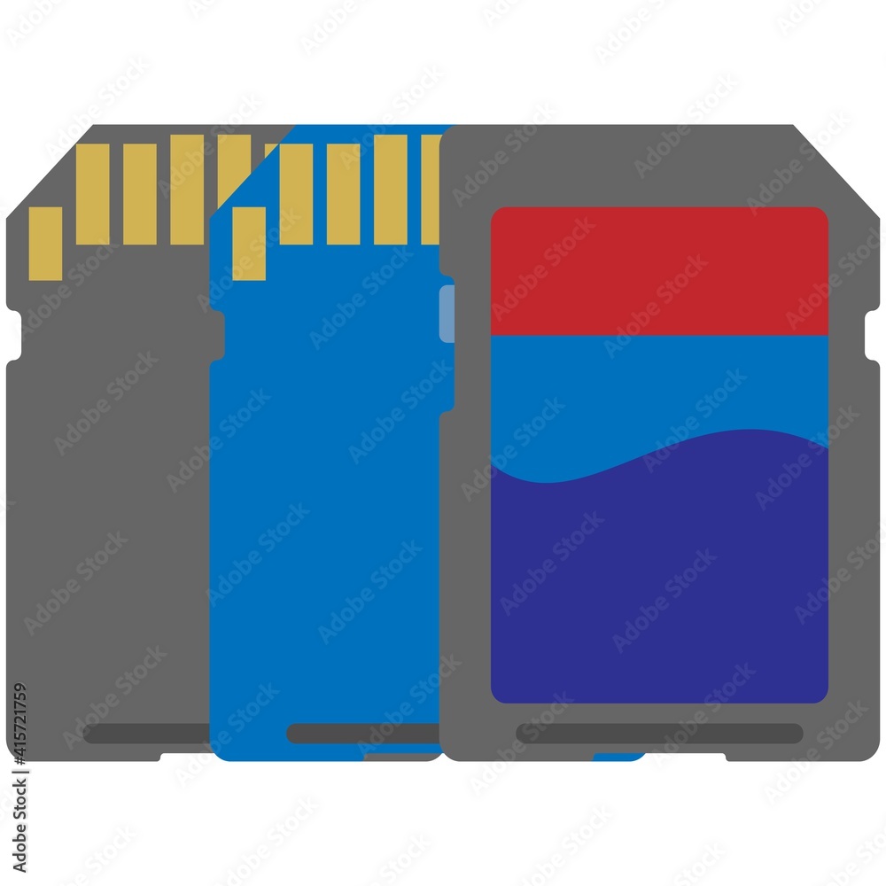 Memory card vector icon isolated on white background Memory card vector icon isolated on white background