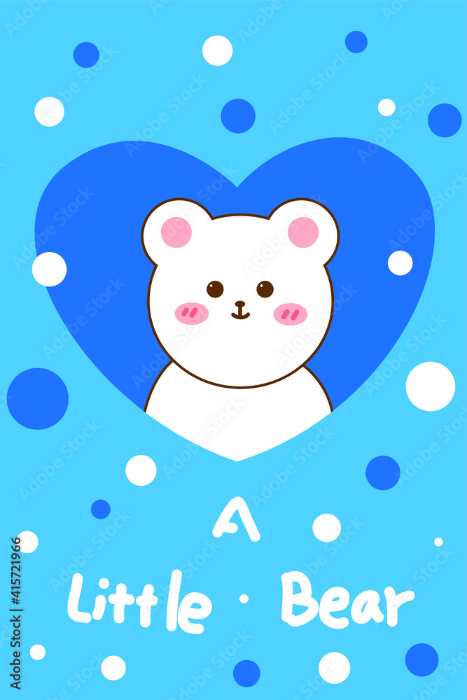 Cartoon little white bear vector design Cartoon little white bear vector design