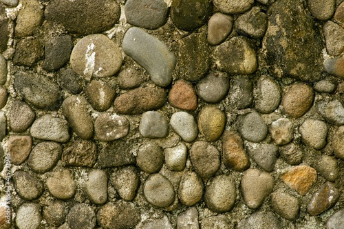 Natural stones of volcanic rocks for footpath in the garden