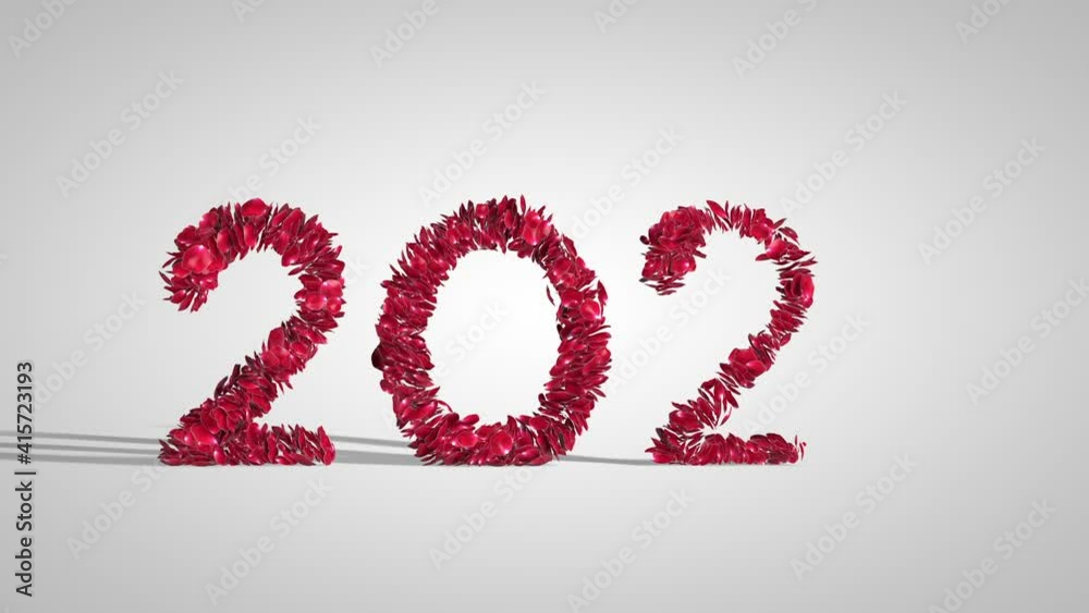 2021 New Year sign made from rose petals, Luma Matte.mov 2021 New Year sign made from rose petals, Luma Matte.mov