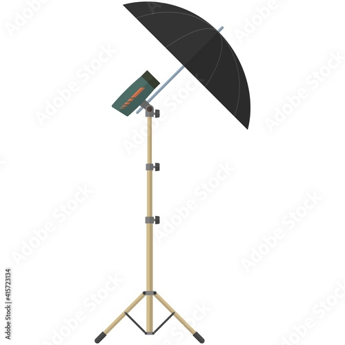 Umbrella reflector vector isolated on white background