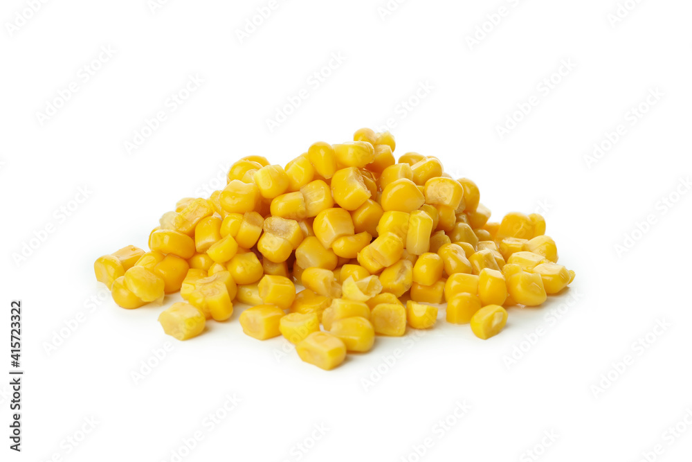 Heap of canned corn isolated on white background Heap of canned corn isolated on white background