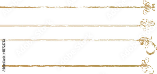 アンティークなライン素材(横)