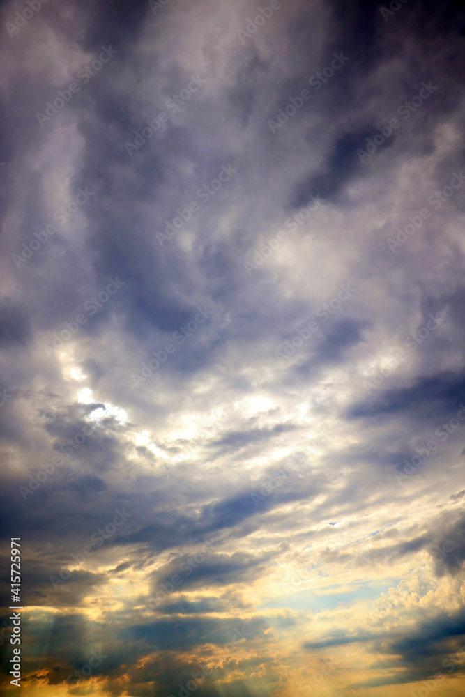 Vertical photo. View of the dark sky before the storm. Vertical photo. View of the dark sky before the storm.