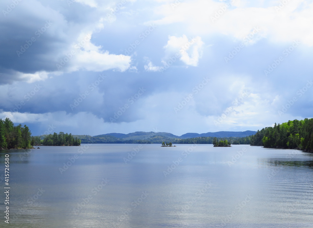 the Lac du Cerf in the Laurentides region, part of the Antoine-Labelle Regional County, Municipality Quebec, Canada, May the Lac du Cerf in the Laurentides region, part of the Antoine-Labelle Regional County, Municipality Quebec, Canada, May