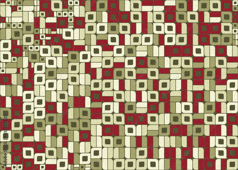 Fototapeta premium Abstract Geometric Pattern generative computational art illustration