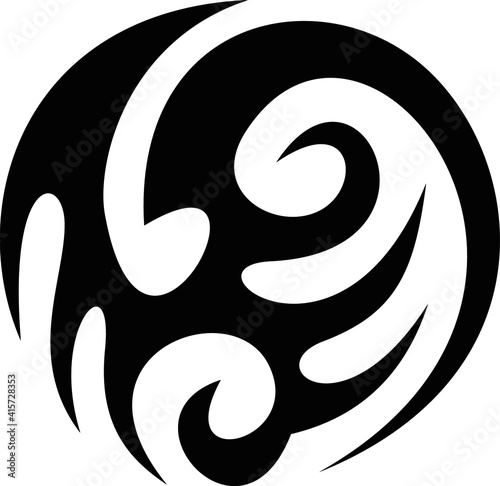 black and white swirl