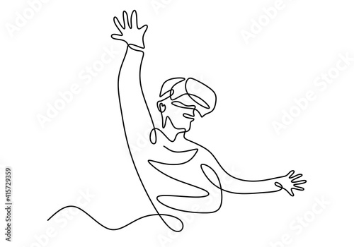 One continuous line drawing...