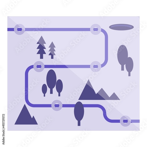 Country itinerary icon. Cartoon of country itinerary vector icon for web design isolated on white background