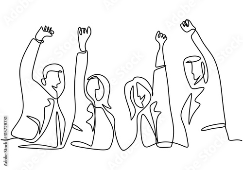 Continuous line drawing of ...