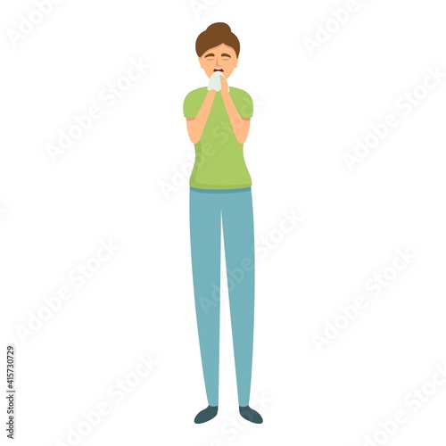 Nose seasonal allergy icon. Cartoon of nose seasonal allergy vector icon for web design isolated on white background
