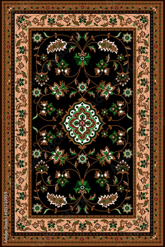 European retro element carpet vector