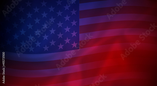 Abstract background of wavy American flag