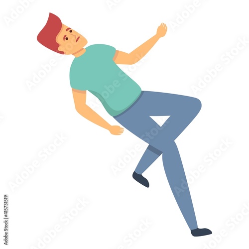 Careless young boy icon. Cartoon of careless young boy vector icon for web design isolated on white background