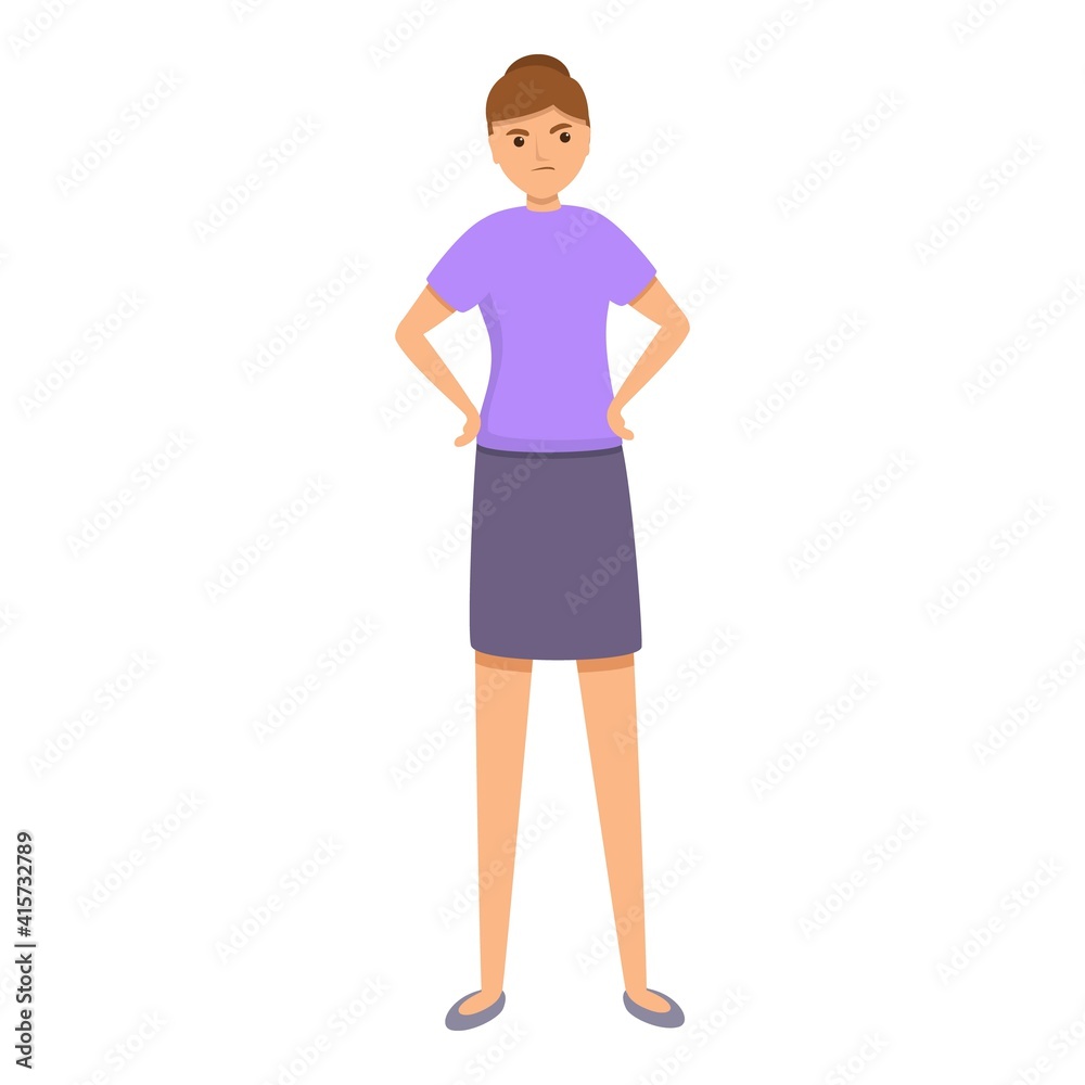 Mother dislike icon. Cartoon of mother dislike vector icon for web design isolated on white background Mother dislike icon. Cartoon of mother dislike vector icon for web design isolated on white background