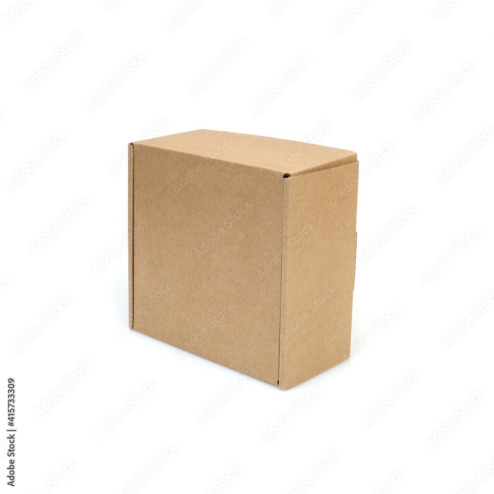One craft box isolated on white background One craft box isolated on white background