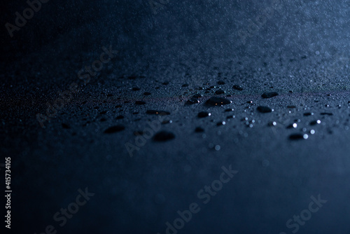 Water drops on dark background
