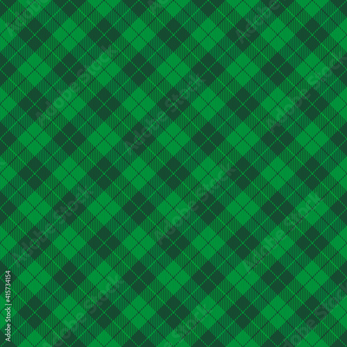 St. Patricks day dioganal tartan plaid