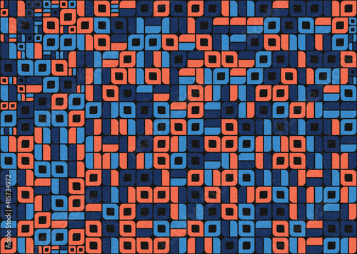 Abstract Geometric Pattern generative computational art illustration