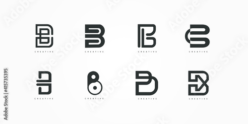 B Logo.B Letter Design Vector Illustration Modern Monogram Icon