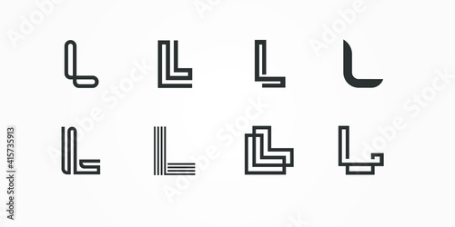 L alphabet letter vector symbol logo photo