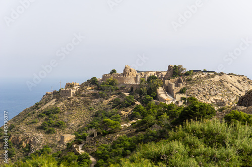 the Bateria de Castillitos fortress in the mountains of the Costa Calida on the Mediterranean Sea in Murcia © makasana photo