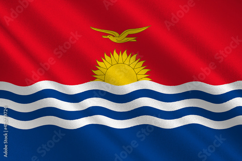 Flag of Kiribati, Micronesia photo