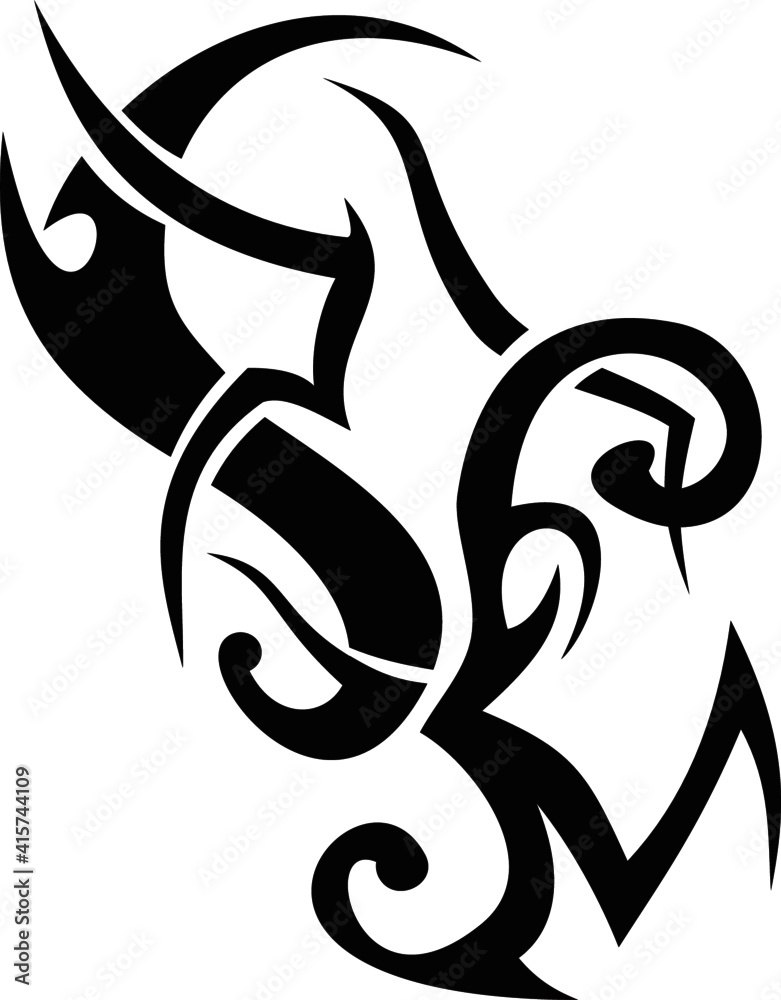 Vector symbol, ornament, tattoo. beautiful vector illustration. Drawings on the body, ancient symbols. Vector symbol, ornament, tattoo. beautiful vector illustration. Drawings on the body, ancient symbols.