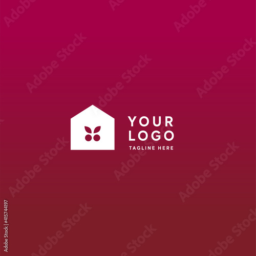 House home roof hotel hostel apartments logo vector icon design