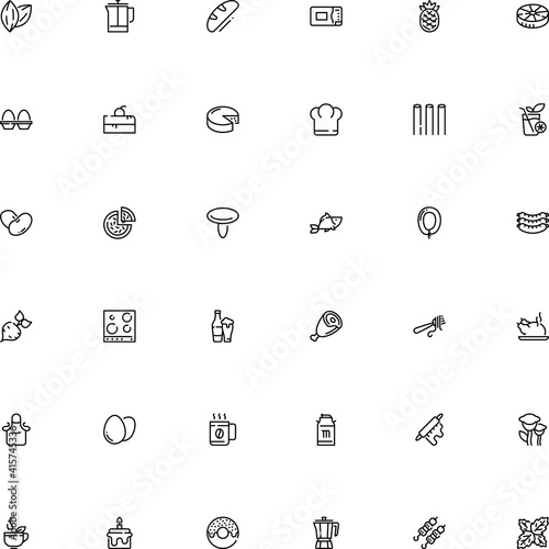 icon vector icon set such as: pie, carbohydrate, garden, sliced, parmesan, haricot, business, spices, preparation, cumin, ruote, dairy, rigate, profession, fusilli, pin, spighe, fiber, russula