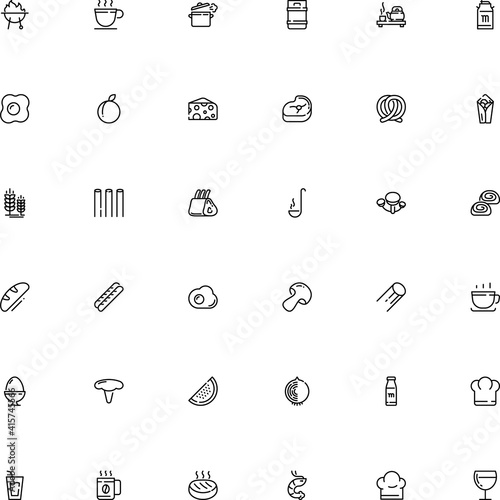 icon vector icon set such as: wear, soup, toadstool, fashion, tropical, ear, japan, drawing, baker, farming, preparation, raw, summer, ham, silver, profession, saucepan, tare, teacup, professional