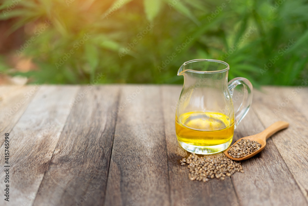 CBD hemp oil in glass jars and cannabis seeds Cannabis oil concept by researchers or medical team Use natural herbs to extract hemp oil as a medicine. Alternative medicine. CBD hemp oil in glass jars and cannabis seeds Cannabis oil concept by researchers or medical team Use natural herbs to extract hemp oil as a medicine. Alternative medicine.