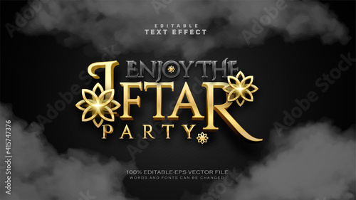 Luxury Iftar Party Text Effect