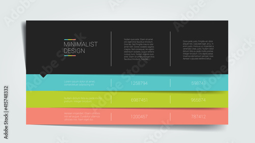 Table template, banner, infographic, diagram, chart, column.