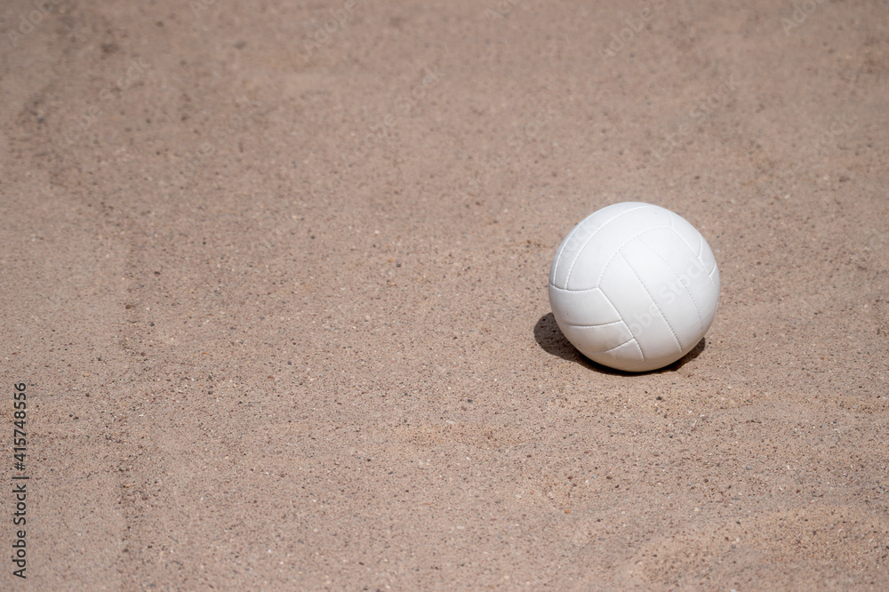White beach volleyball in the sand. Team sport concept White beach volleyball in the sand. Team sport concept