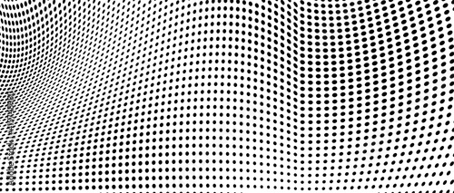 Abstract halftone wave dotted background