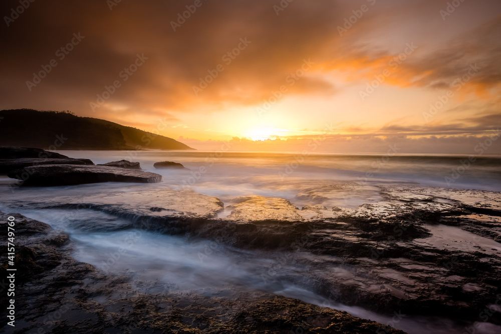 Sunrise Scape of Pretty Beach in Murramarang National Park