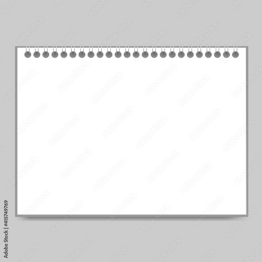 Realistic Detailed 3d Notepad and Iron Wired Spiral or Organizer, Diary, Document. Vector illustration Realistic Detailed 3d Notepad and Iron Wired Spiral or Organizer, Diary, Document. Vector illustration
