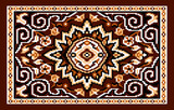 Carpet and bathmat Vintage Style Tribal design pattern with distressed texture and effect
