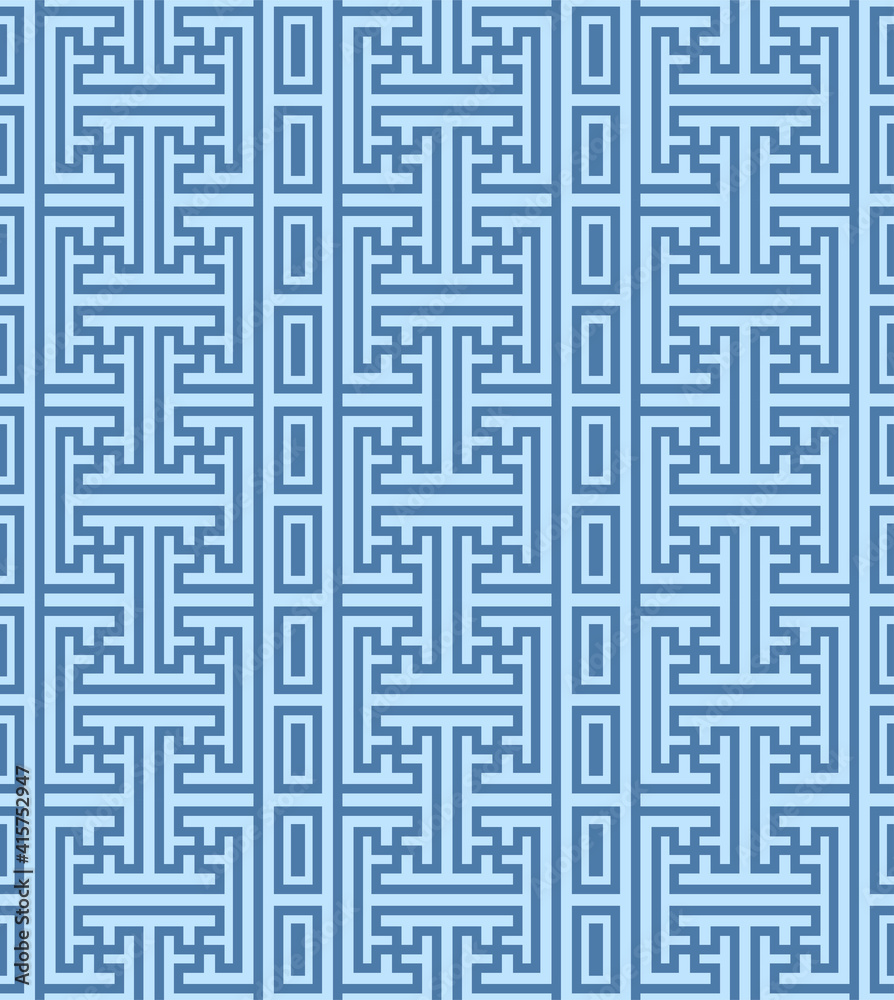 Japanese Tribal Maze Vector Seamless Pattern Japanese Tribal Maze Vector Seamless Pattern