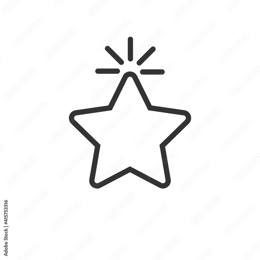 Obraz premium Star. Star vector icon, isolated. Star in line design. Vector illustration