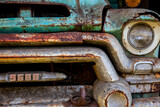 rusty old abandoned farm truck 
