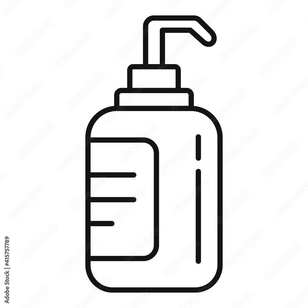 Groomer soap dispenser icon. Outline groomer soap dispenser vector icon for web design isolated on white background Groomer soap dispenser icon. Outline groomer soap dispenser vector icon for web design isolated on white background